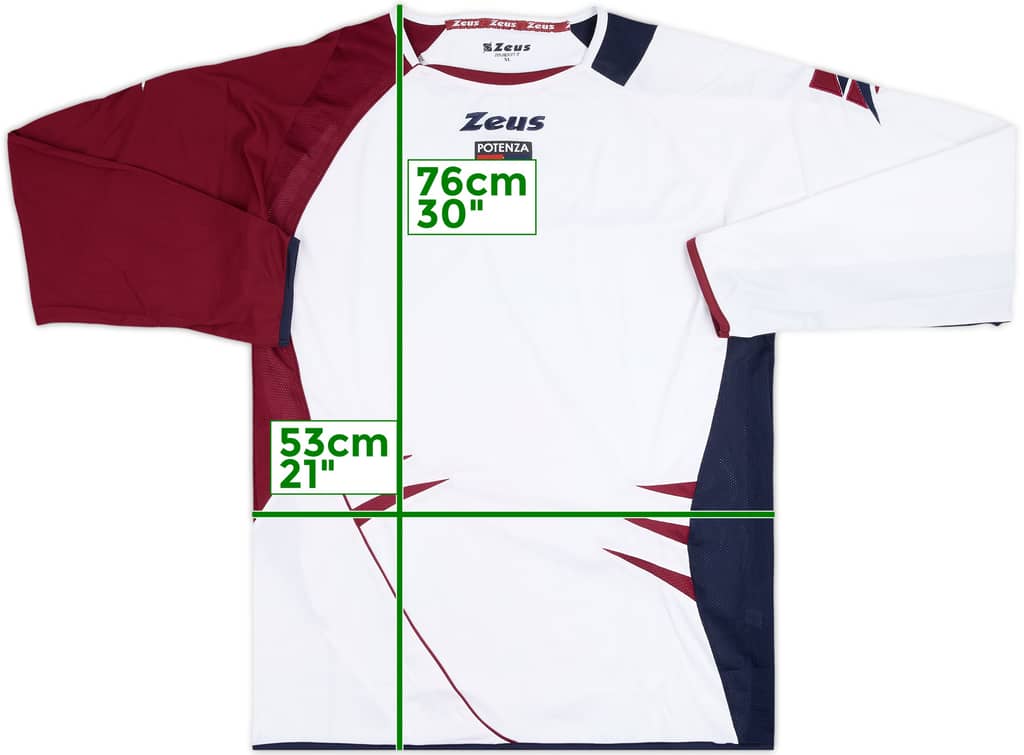 2011-12 Potenza Calcio Away L/S Shirt - 10/10 - (XL)