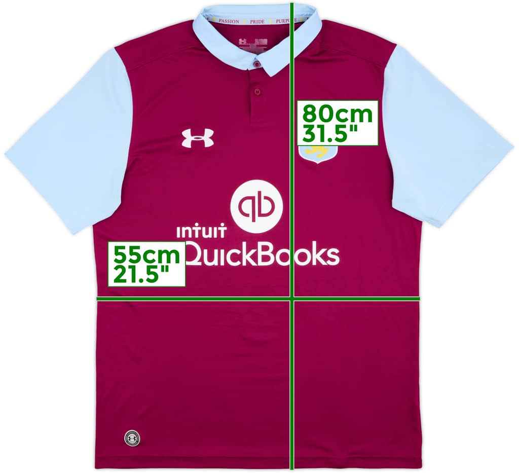 2016-17 Aston Villa Home Shirt - 6/10 - (XL)