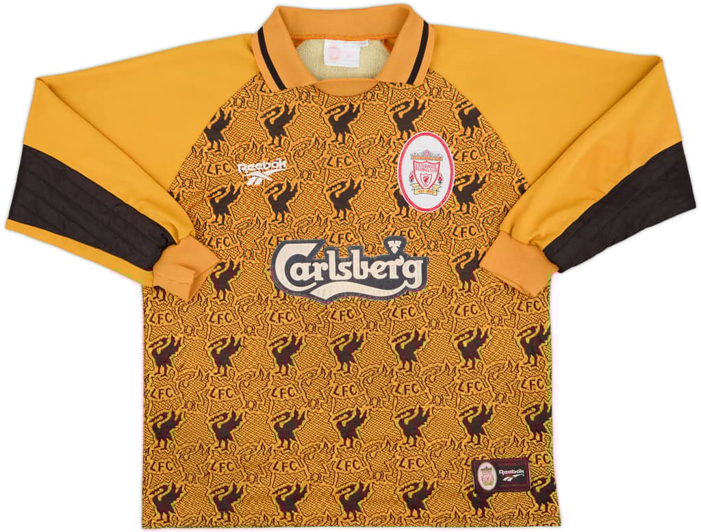 1996-97 Liverpool GK Shirt - 8/10 - (M)