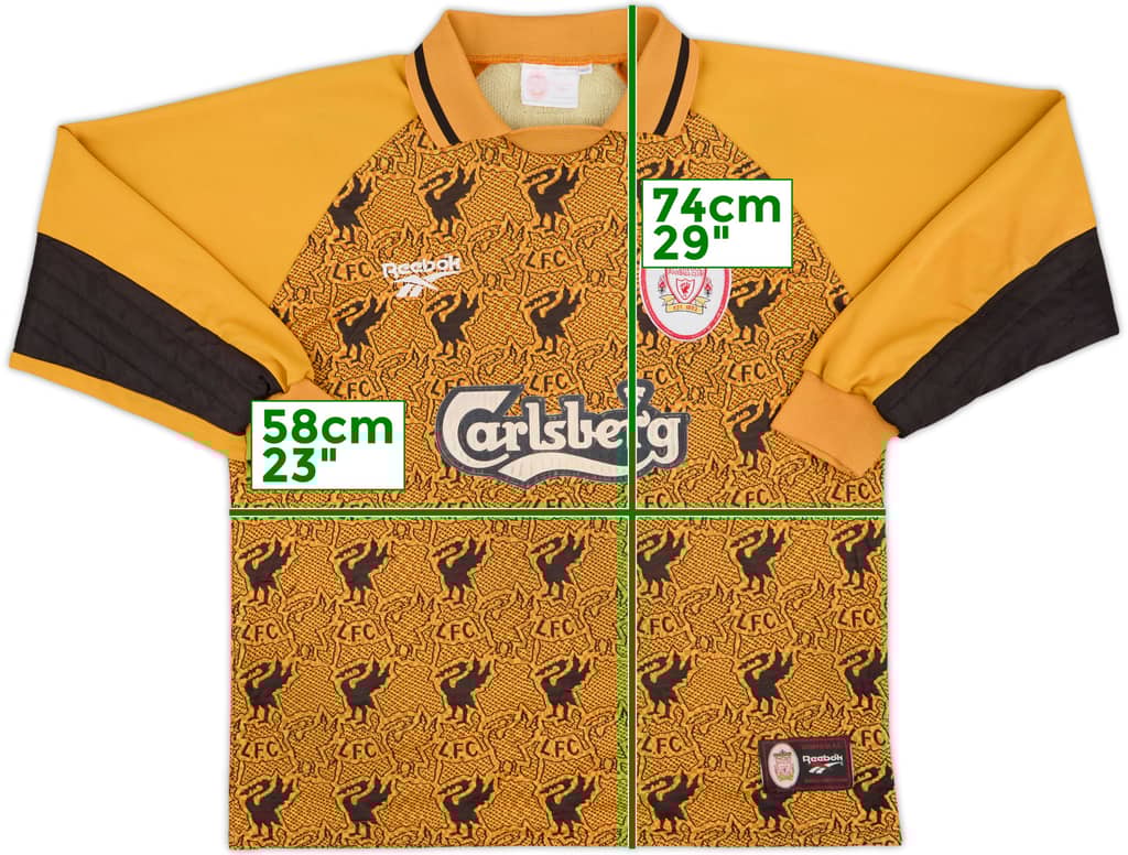 1996-97 Liverpool GK Shirt - 8/10 - (M)