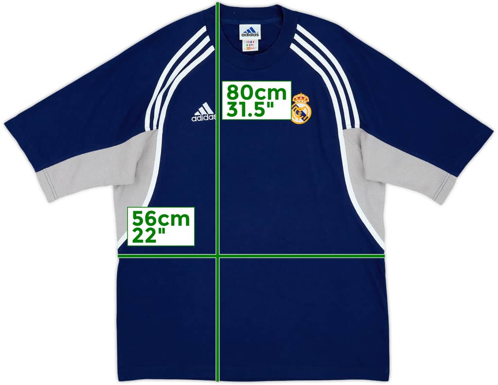 2000-01 Real Madrid adidas Cotton Tee - 8/10 - (L)