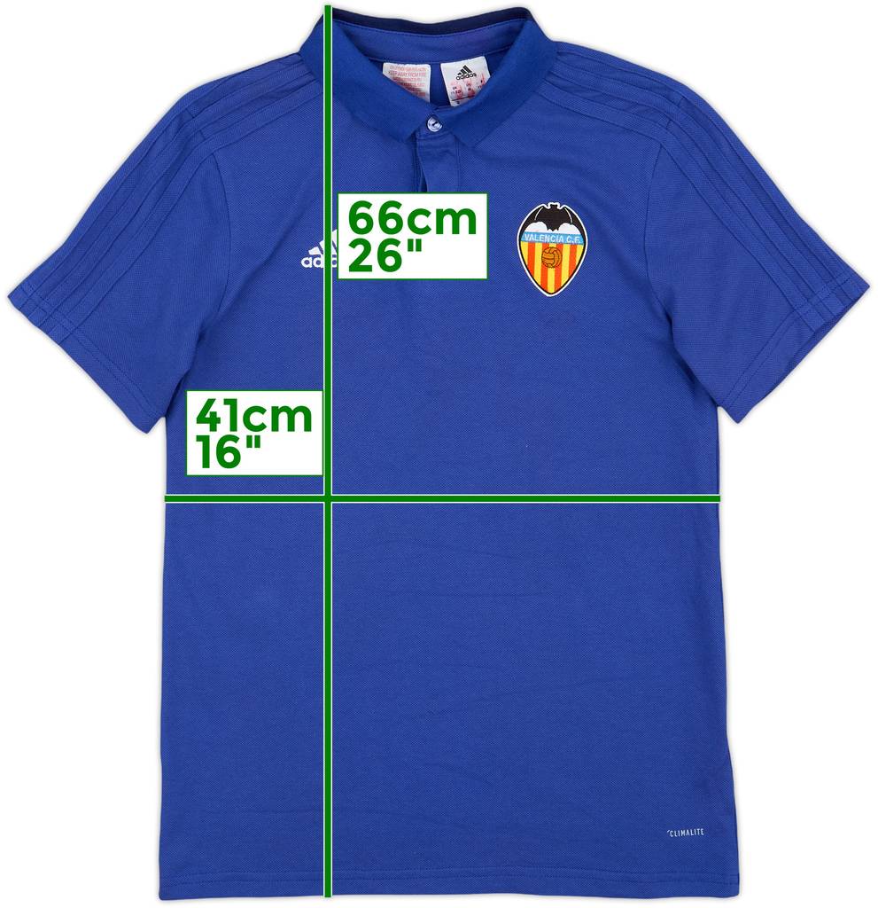2018-19 Valencia adidas Polo Shirt - 8/10 - (M.Boys)