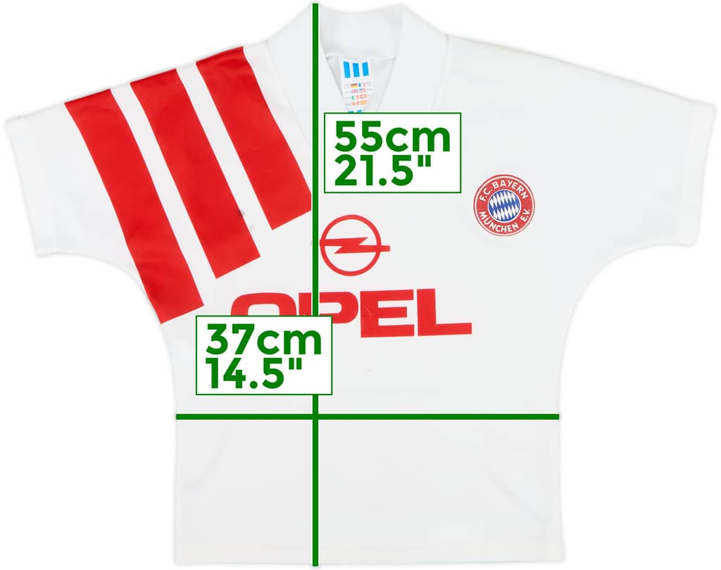 1991-93 Bayern Munich Away Shirt - 7/10 - (M.Boys)