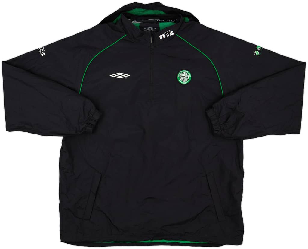 2002-03 Celtic Umbro 1/4 Zip Hooded Rain Jacket - 9/10 - (XL)