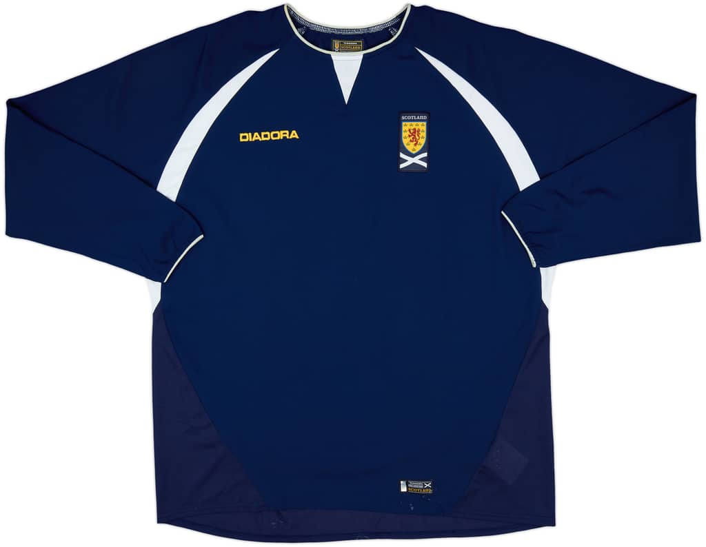 2003-05 Scotland Home L/S Shirt - 7/10 - (XL)