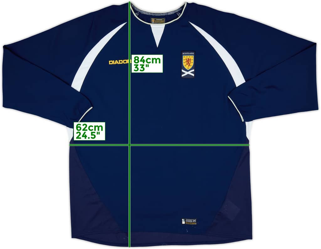 2003-05 Scotland Home L/S Shirt - 7/10 - (XL)