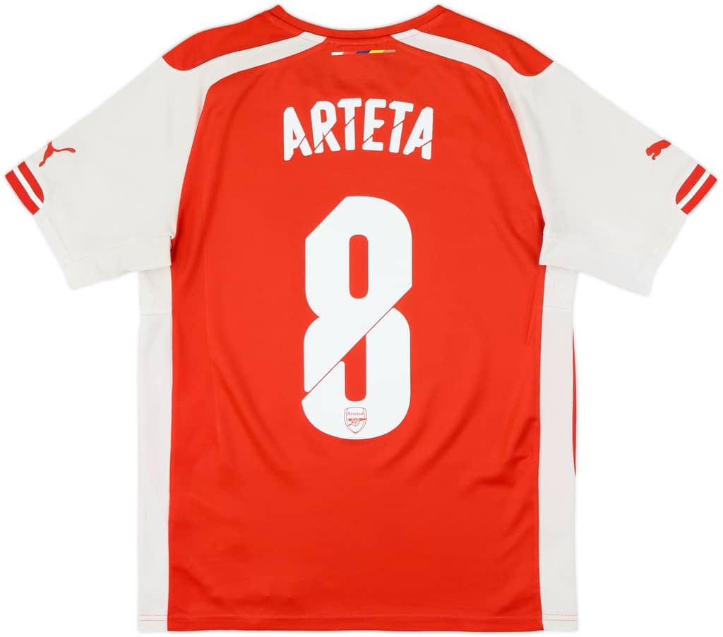 2014-15 Arsenal Home Shirt Arteta #8 - 5/10 - (S)