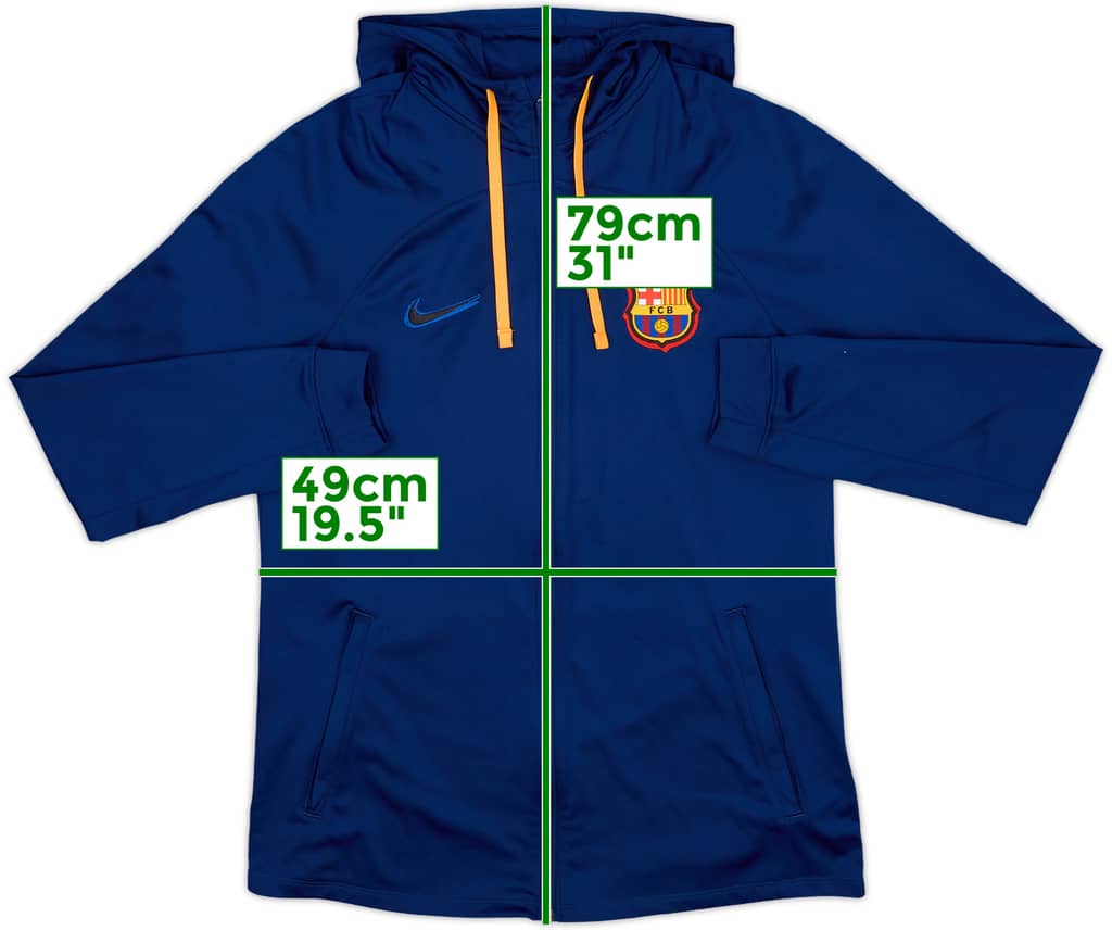 2022-23 Barcelona Nike Hooded Track Jacket - 9/10 - (M)
