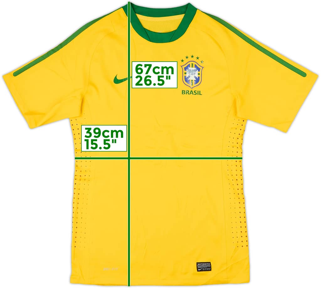 2010-11 Brazil Authentic Home Shirt - 5/10 - (M)