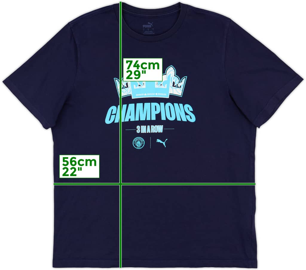 2022-23 Manchester City Puma Cotton Tee - 8/10 - (L)