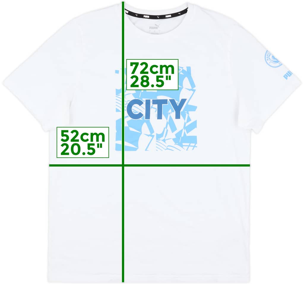 2023-24 Manchester City Puma Cotton Tee - 8/10 - (L)