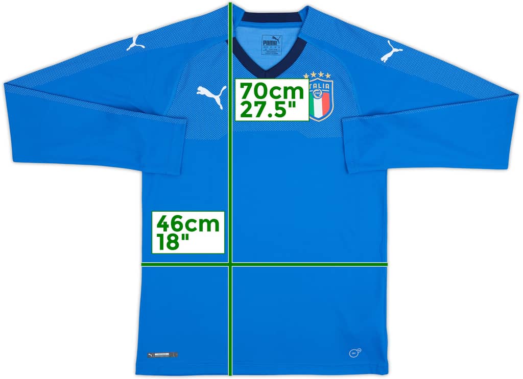 Camiseta de local de manga larga de Italia 2018-19 - 8/10 - (S)
