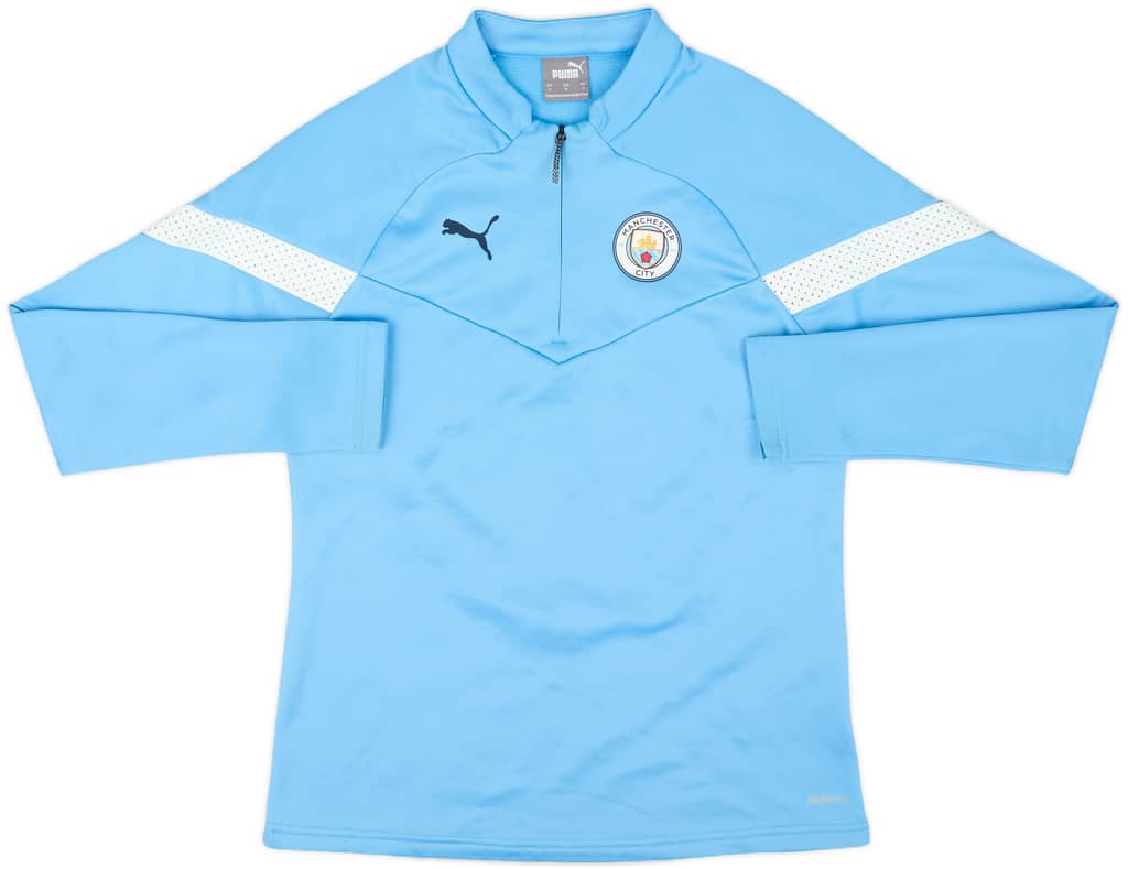 2022-23 Manchester City Puma 1/4 Zip Drill Top - 9/10 - (Women's S)