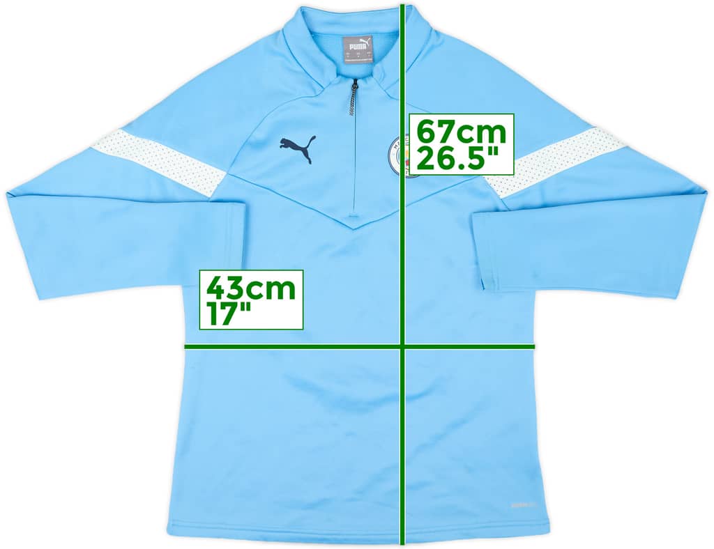 2022-23 Manchester City Puma 1/4 Zip Drill Top - 9/10 - (Women's S)