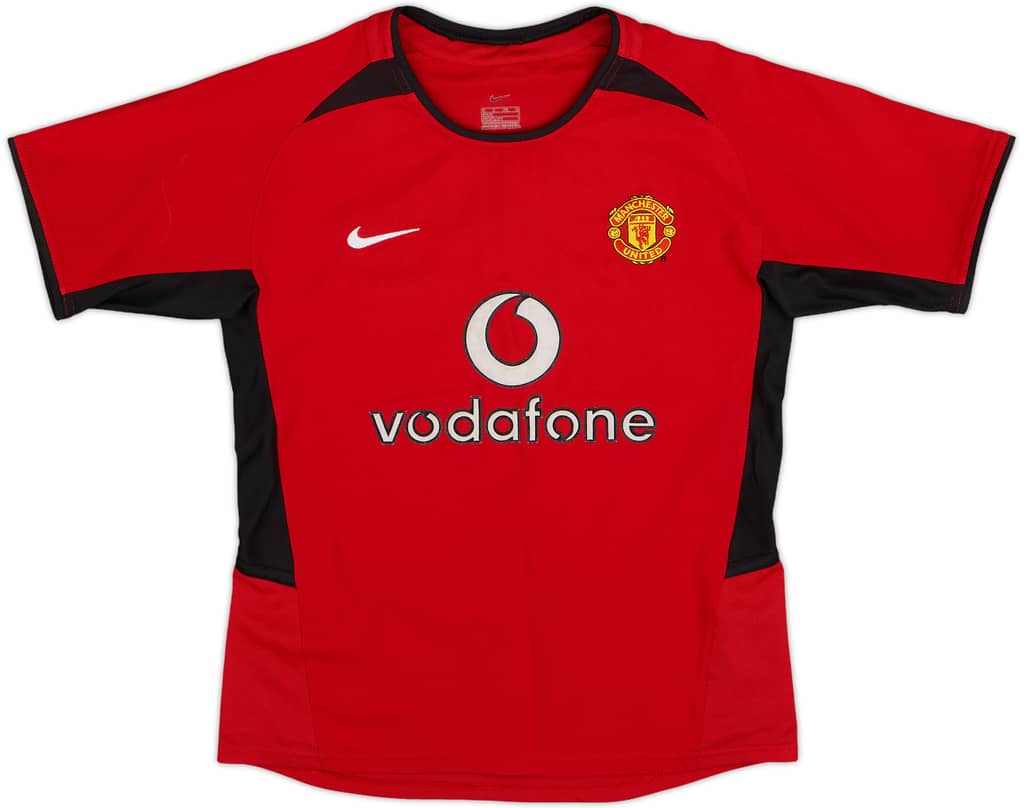 2002-04 Manchester United Home Shirt - 8/10 - (S.Boys)