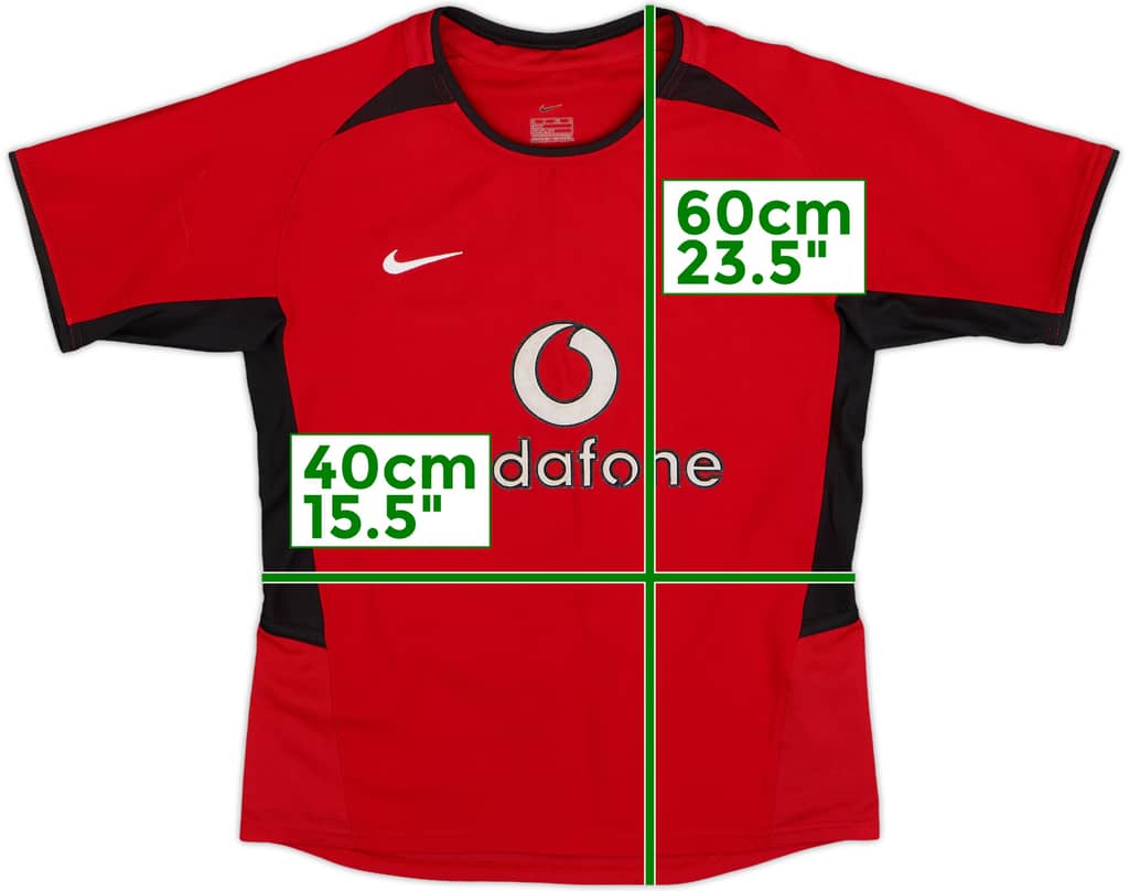 2002-04 Manchester United Home Shirt - 8/10 - (S.Boys)