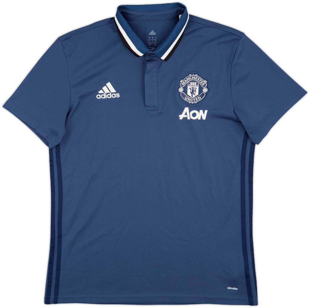 2016-17 Manchester United adidas Polo Shirt - 9/10 - (L)