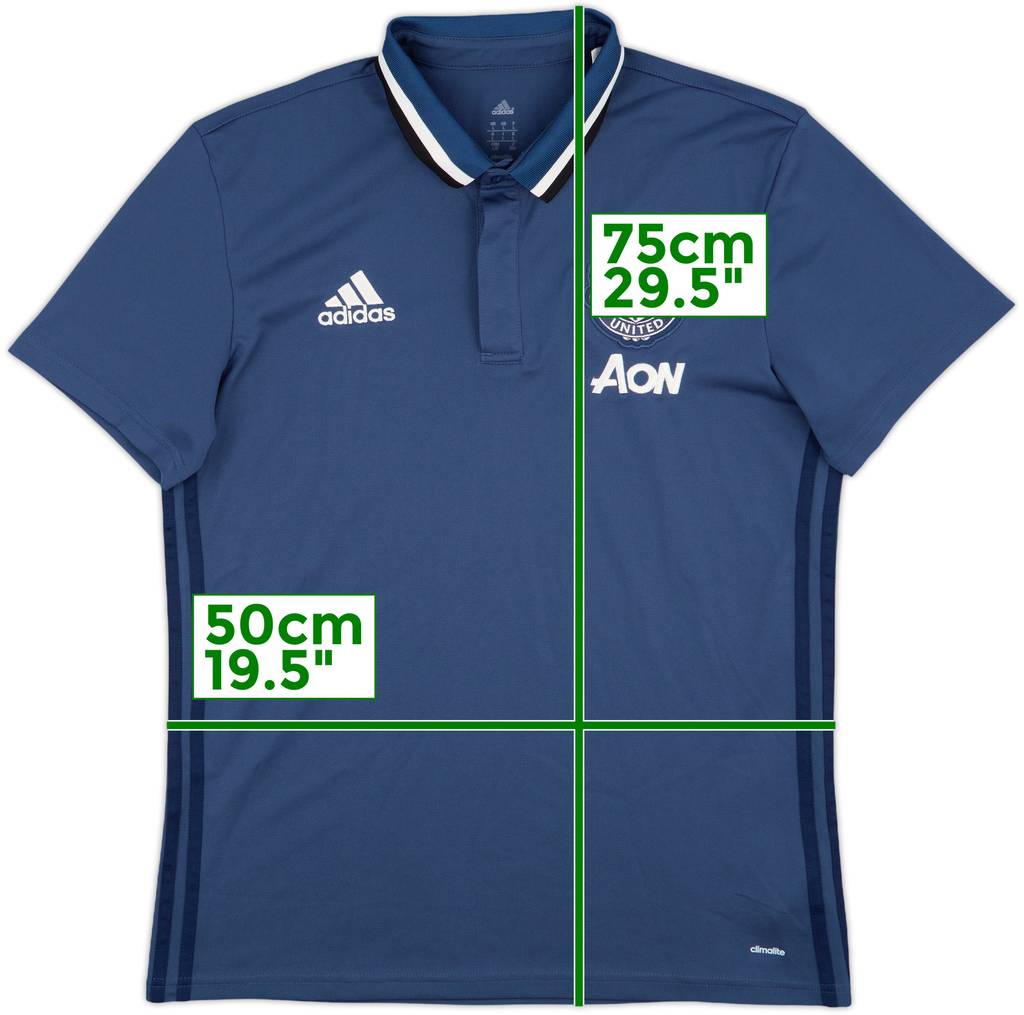 2016-17 Manchester United adidas Polo Shirt - 9/10 - (L)