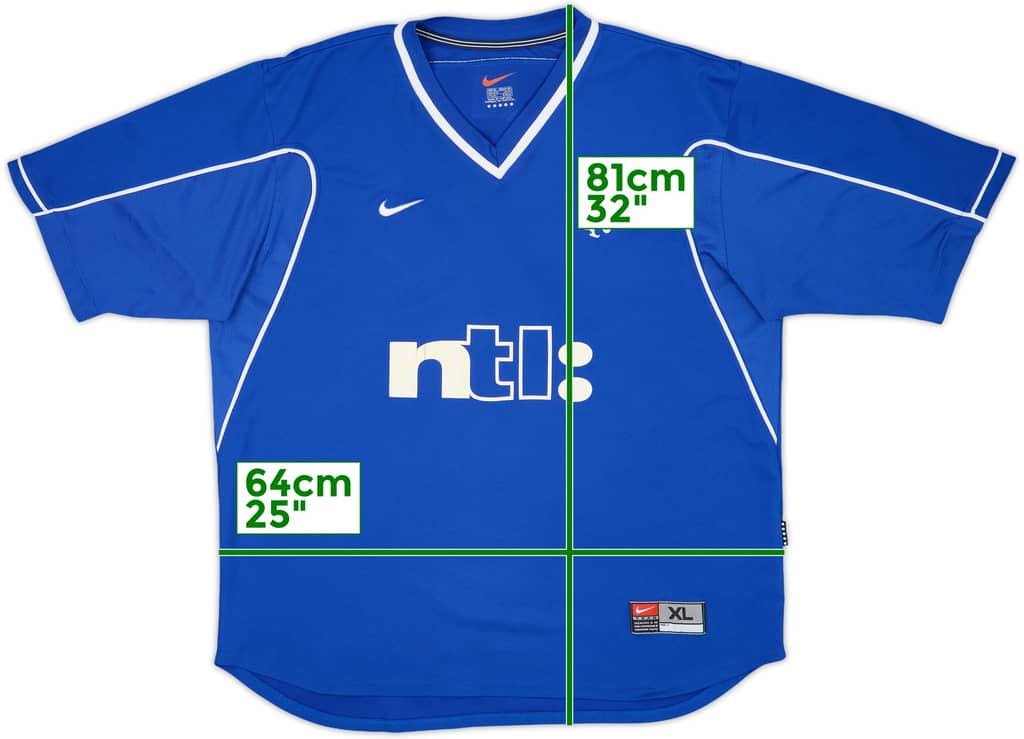 1999-01 Rangers Home Shirt - 6/10 - (XL)