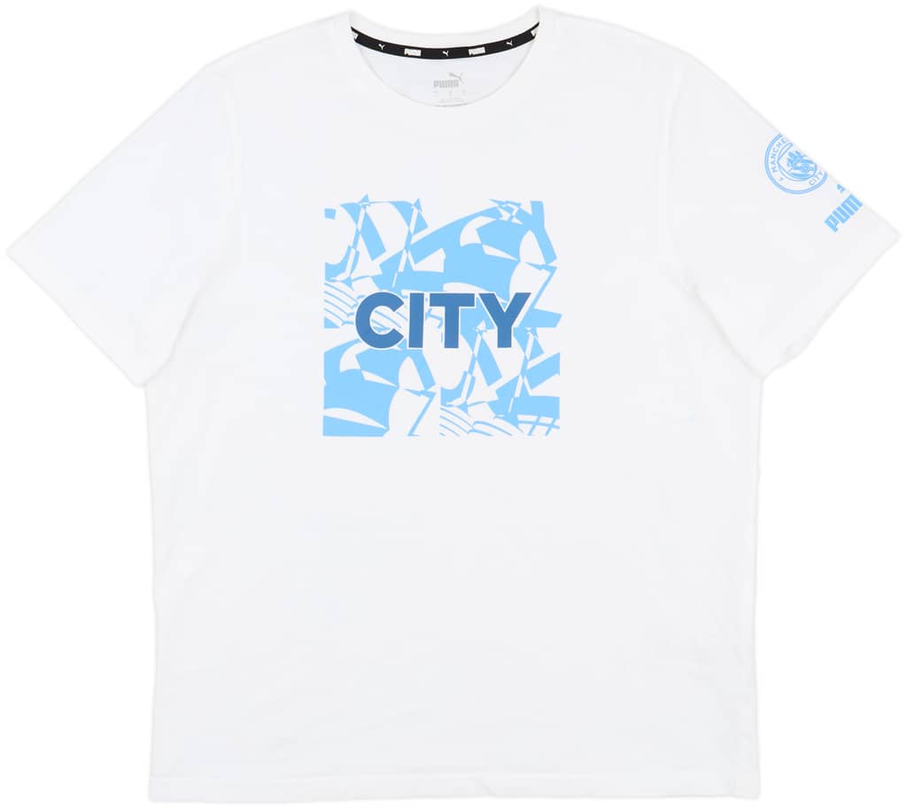 2023-24 Manchester City Puma Cotton Tee - 8/10 - (L)