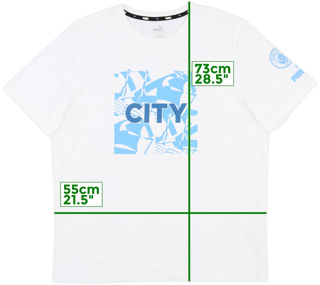 2023-24 Manchester City Puma Cotton Tee - 8/10 - (L)