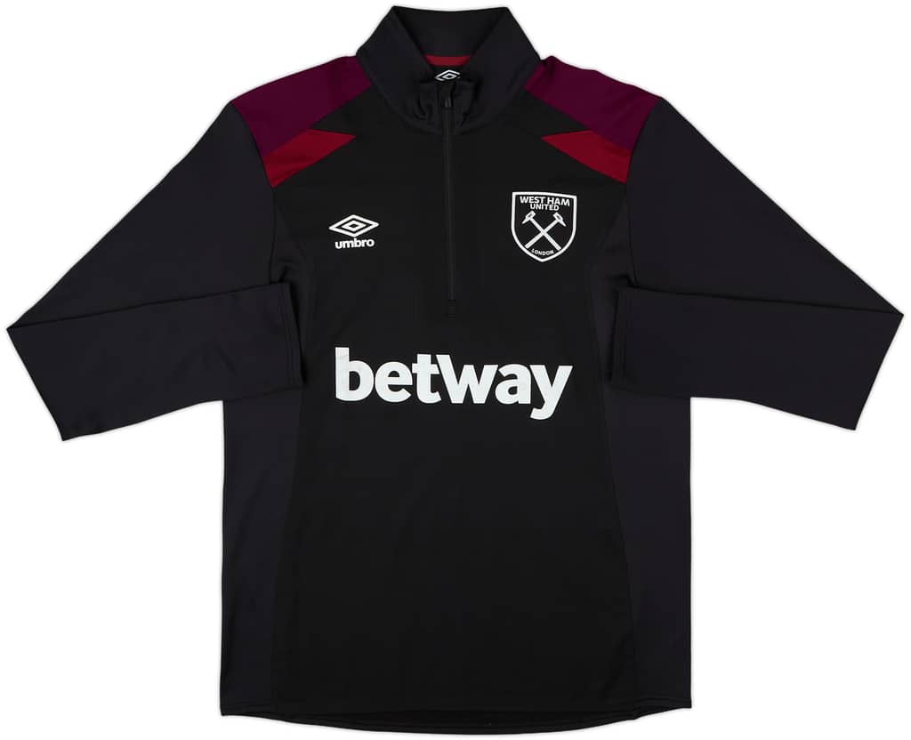 2018-19 West Ham Umbro 1/2 Zip Sweat Top - 6/10 - (M)