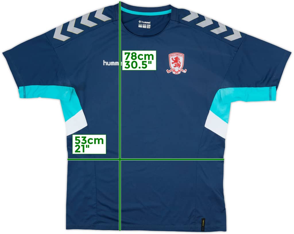 2018-19 Middlesbrough Hummel Training Shirt - 9/10 - (L)