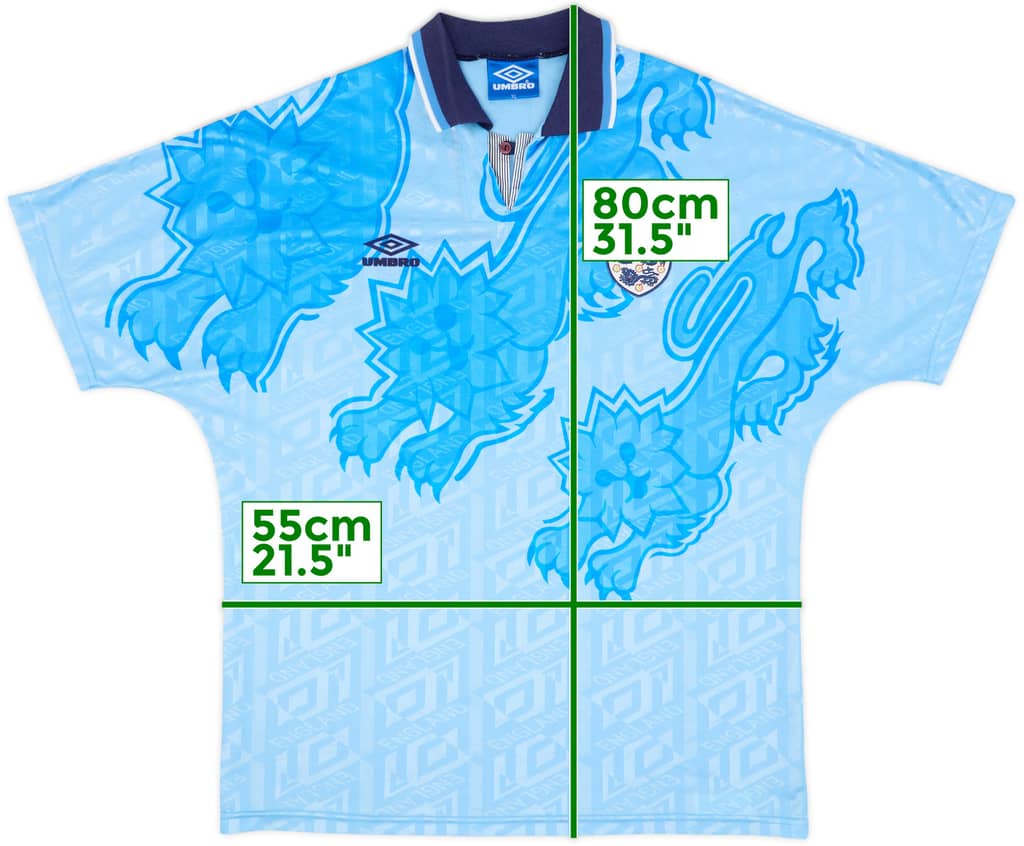 1992-93 England Third Shirt - 9/10 - (XL)