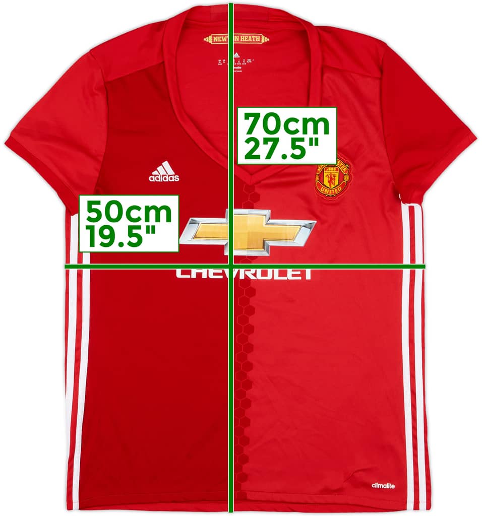 2016-17 Manchester United Home Shirt - 8/10 - (Women's XL)