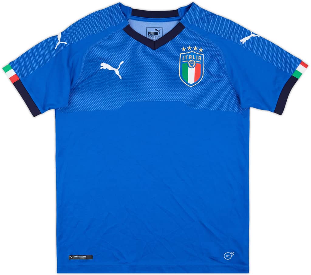 2018-19 Italy Home Shirt - 10/10 - (L.Boys)