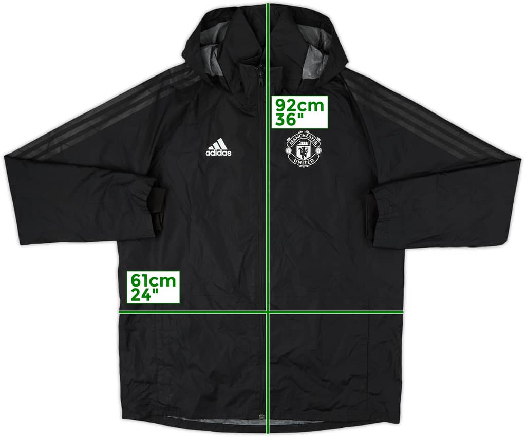 2018-19 Manchester United adidas Hooded Rain Jacket - 5/10 - (L)