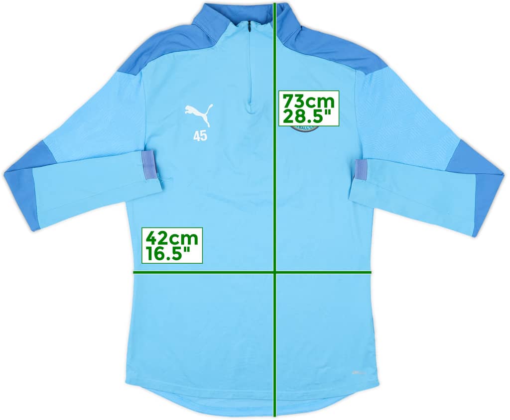 2021-22 Melbourne City Player Issue Puma 1/4 Zip Training Top #45 - 8/10 - (M)