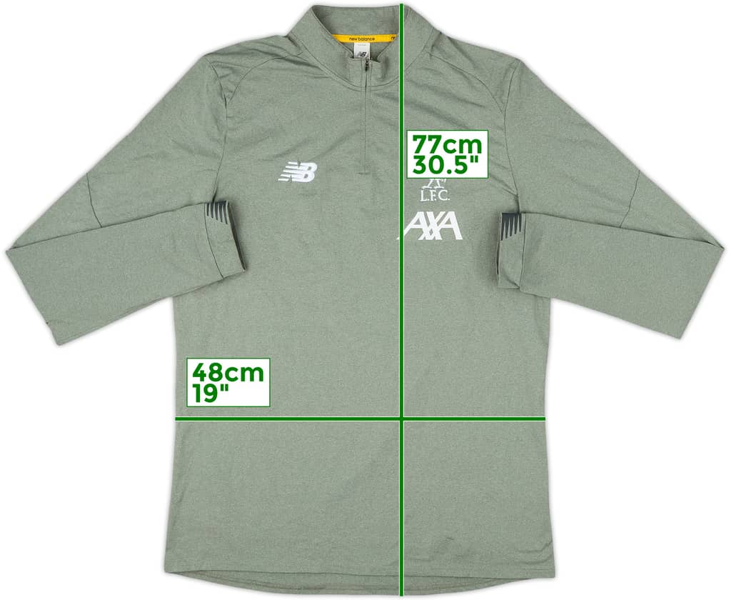 2018-19 Liverpool New Balance 1/4 Zip Drill Top - 8/10 - (XL)