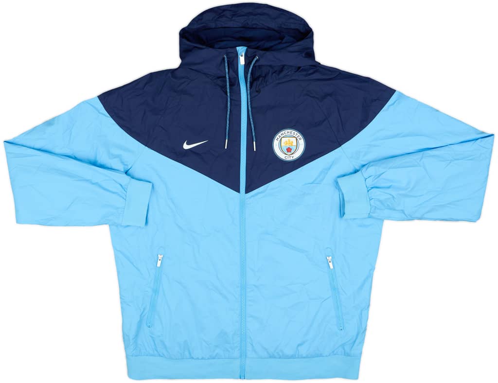 2018-19 Manchester City Nike Hooded Track Jacket - 8/10 - (L)
