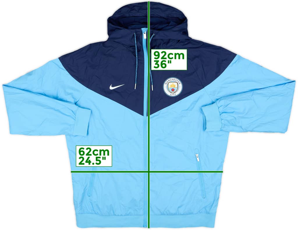 2018-19 Manchester City Nike Hooded Track Jacket - 8/10 - (L)