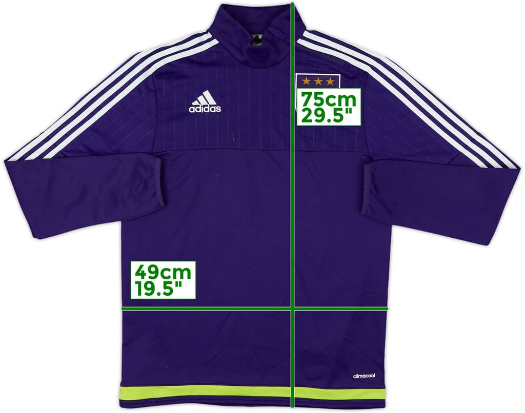 2014-15 Anderlecht adidas 1/4 Zip Drill Top - 7/10 - (S)