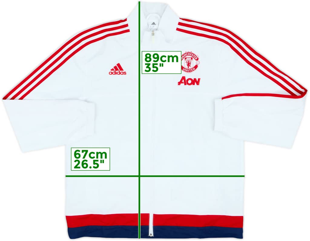 2015-16 Manchester United adidas Track Jacket - 9/10 - (L)
