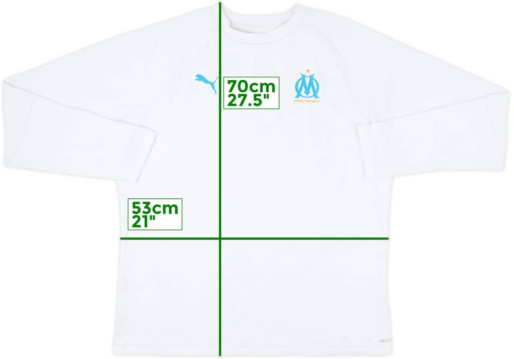 2018-19 Olympique Marseille Puma Sweat Top - 8/10 - (XL)