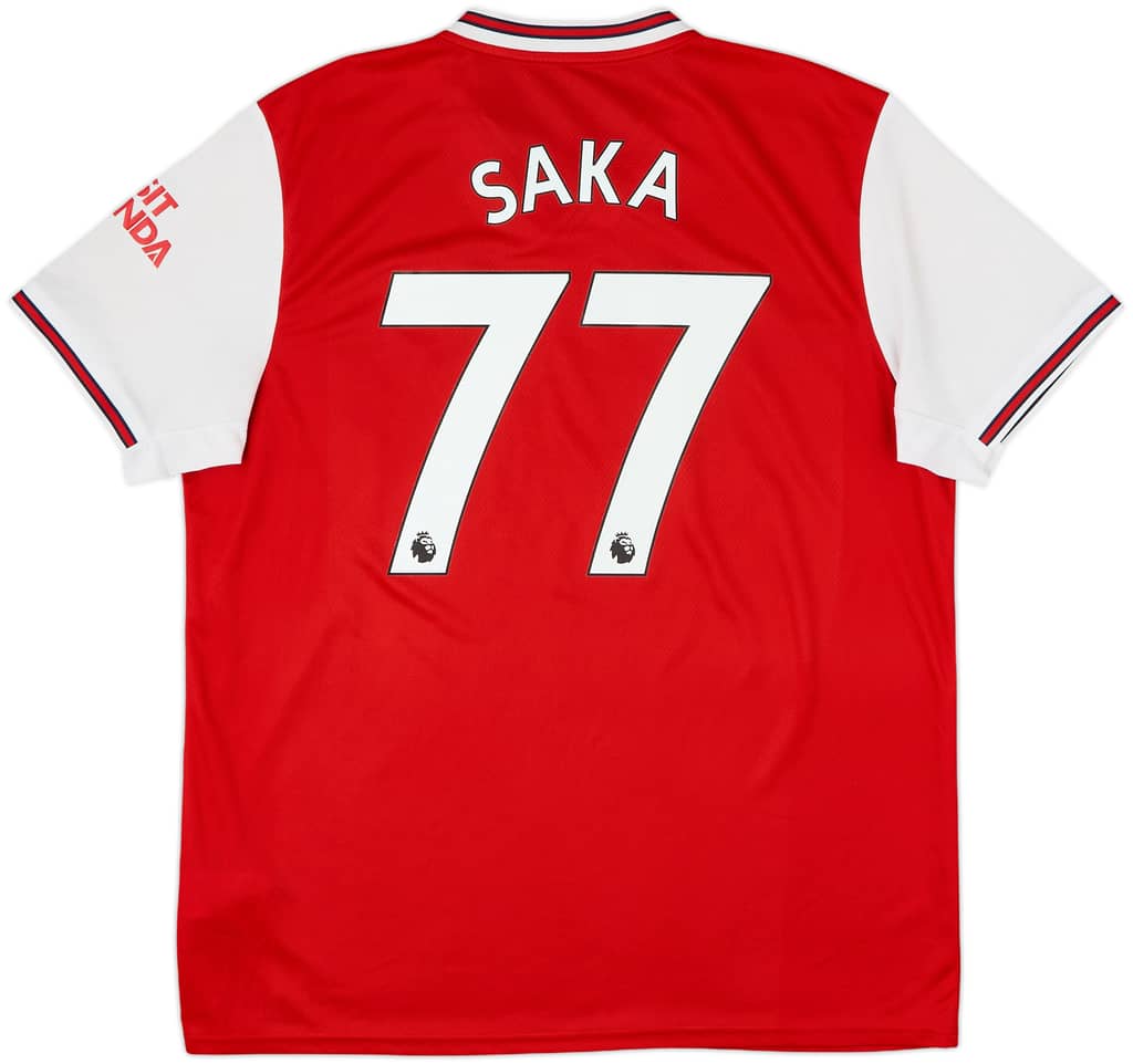 2019-20 Arsenal Home Shirt Saka #77 - 6/10 - (XL)
