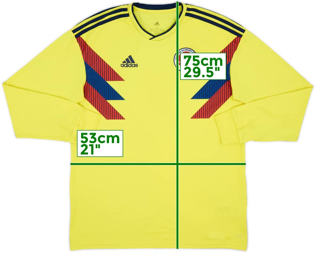 2018-19 Colombia Home L/S Shirt - 6/10 - (L)