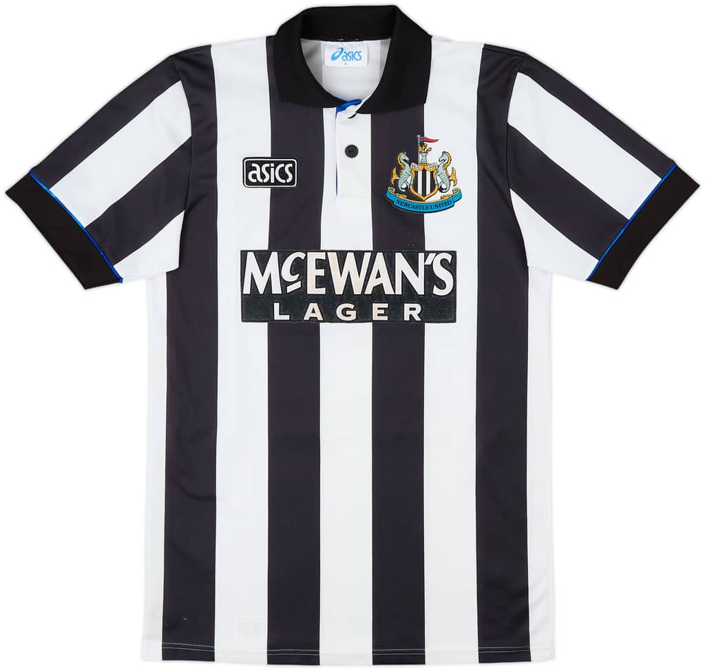 1993-95 Newcastle Home Shirt Cole #9 - 7/10 - (S)
