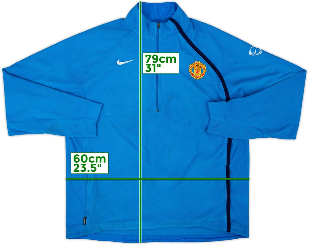2004-05 Manchester United Nike 1/4 Zip Fleece Top - 5/10 - (XL)