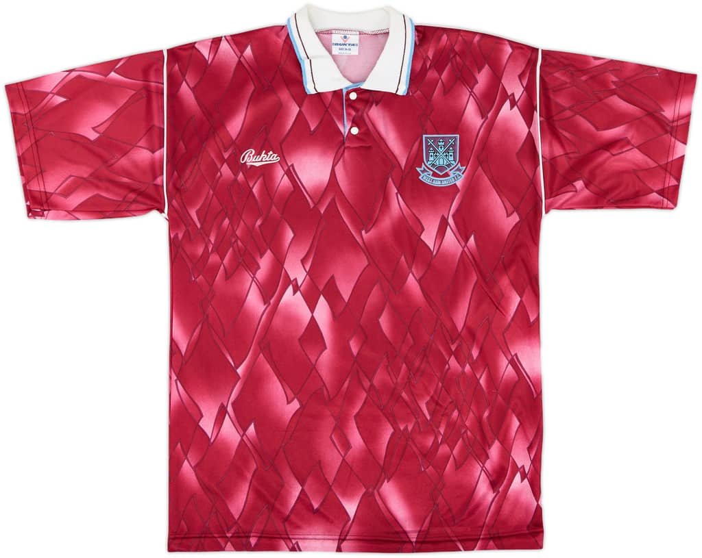 1990-91 West Ham Bukta Training Shirt - 9/10 - (S)