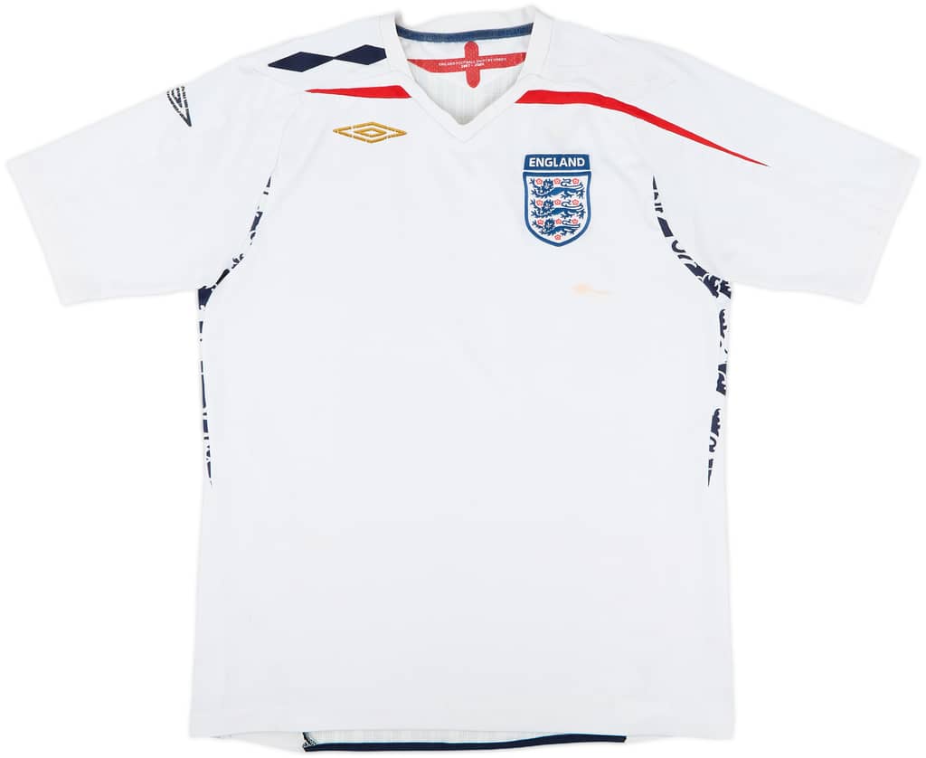 2007-09 England Home Shirt - 4/10 - (L)