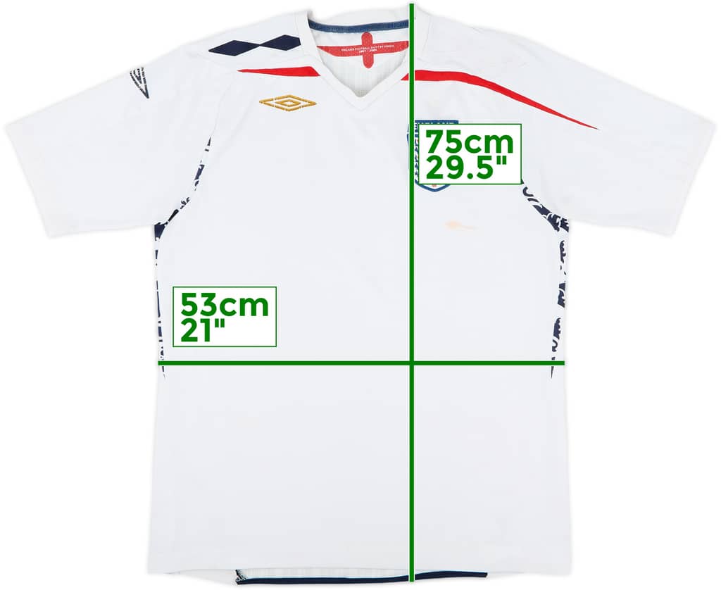 2007-09 England Home Shirt - 4/10 - (L)