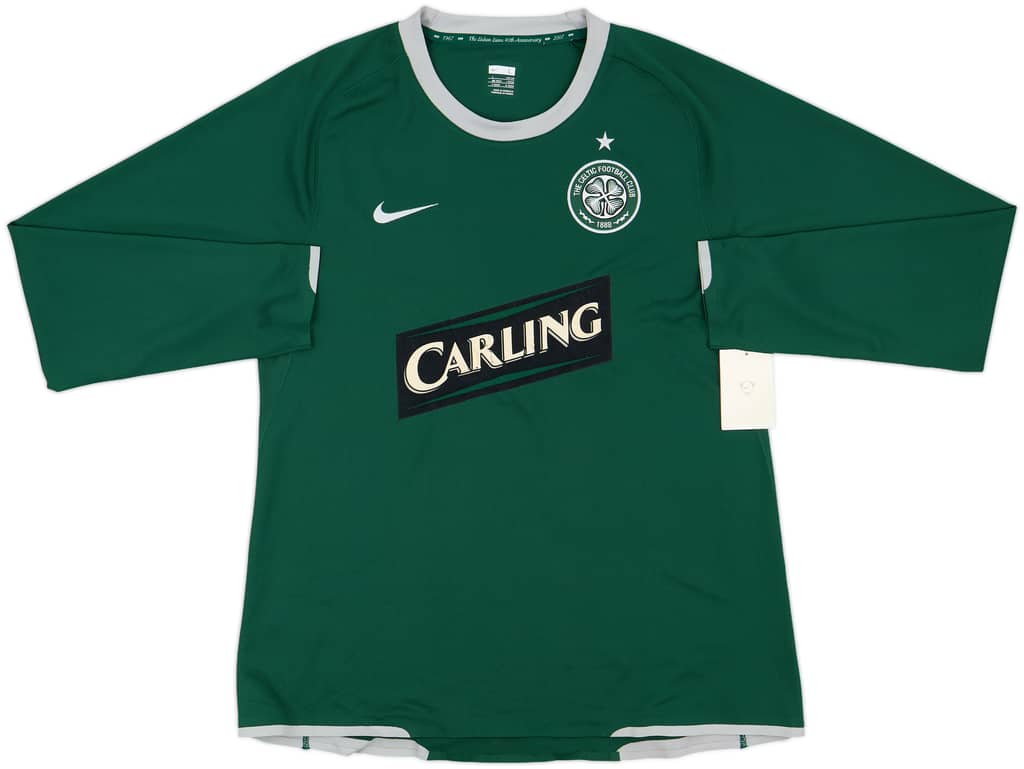 2007-08 Celtic Player Issue Away L/S Shirt (L)