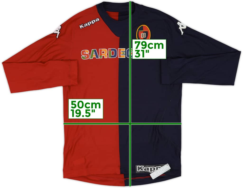 2011-12 Cagliari Home L/S Shirt (L)
