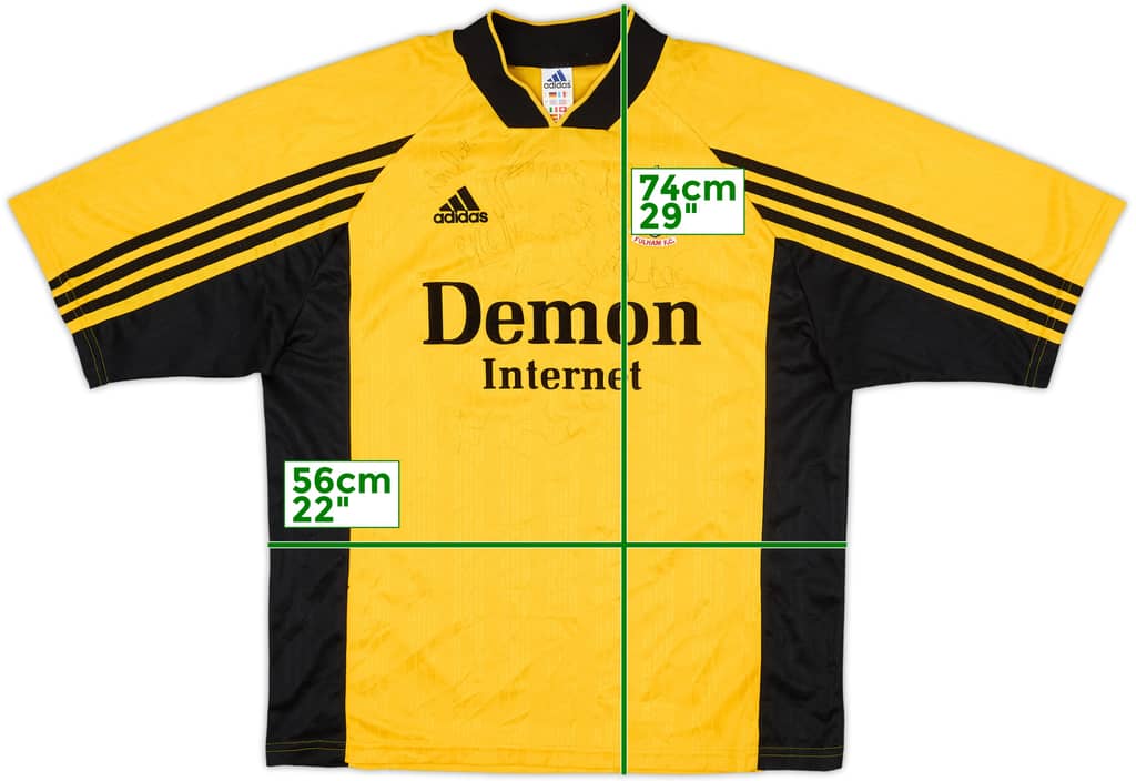 1998-99 Fulham Squad Signed Away Shirt - 8/10 - (L)