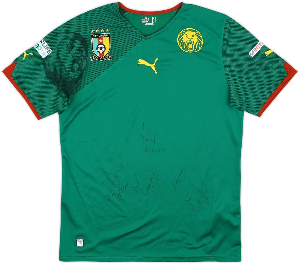 2010-11 Cameroon Signed Home Shirt - 9/10 - (M)