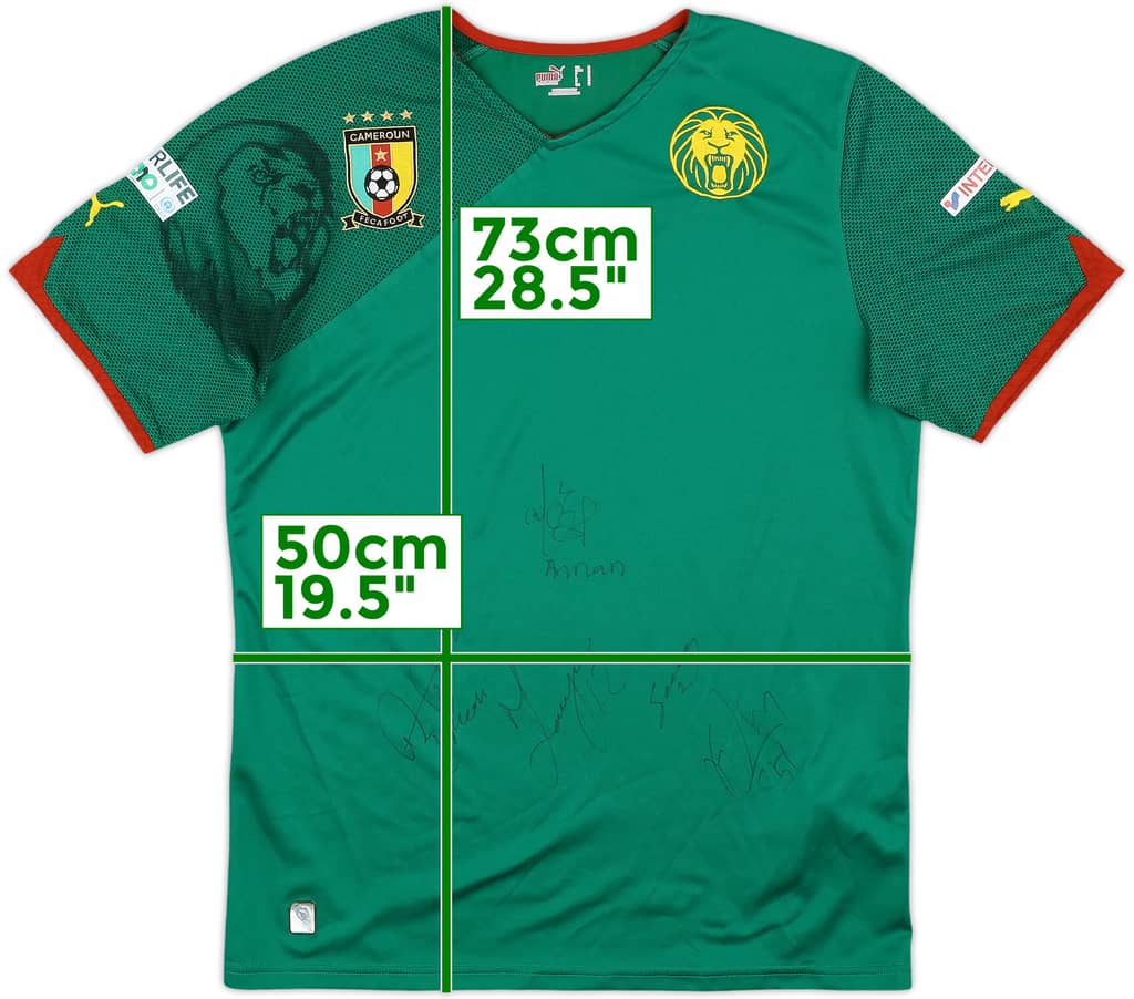 2010-11 Cameroon Signed Home Shirt - 9/10 - (M)